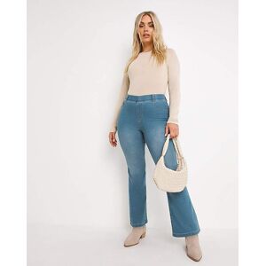 Capsule Erin Mid Blue Pull On Bootcut Jeggings Mid Blue 10l Female