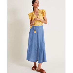 Monsoon Tierra Midi Skirt Denim Blue XL