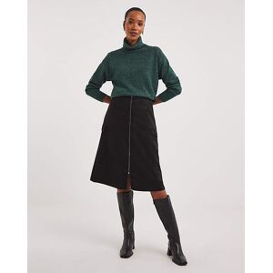 JD Williams Suedette Midi Skirt Black 8