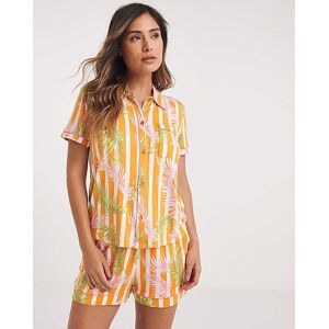 Chelsea Peers Palm Leaf Short PJ Set Orange 18 female