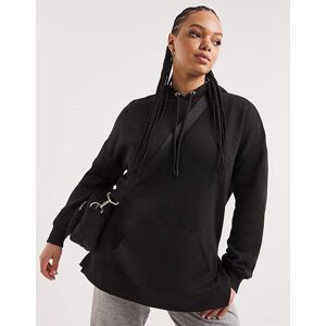 Simply Be Black Longline Hooded Tunic Black 10 Female