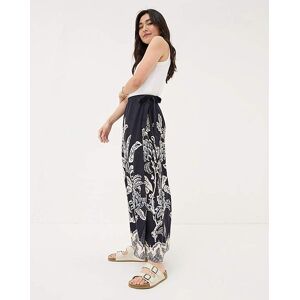 FatFace Blakeley Damask Midi Skirt Navy 16