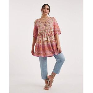 Joe Browns Boho Print Tunic Pink Multi-Coloured 16 Female