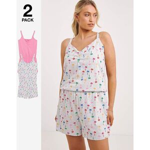 Pretty Secrets Value 2 Pack Playsuits Palm Print 28/30 Female