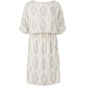 Joanna Hope Blouson Beaded Tunic Dress White 10 Female