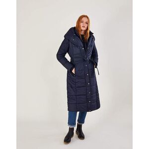 Monsoon Sorena Belted Padded Midi Coat Navy Xl 20/22 Female