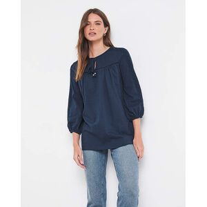 Julipa Lace Trim Jersey Top Navy 14 female