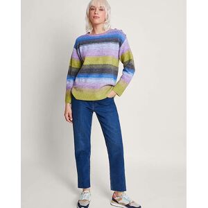 Monsoon Sasha Stripe Jumper Green Xl 20/22 Female