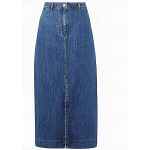 French Connection Denver Midaxi Skirt Blue Denim 18