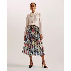 Ted Baker Floral Pleated Midi Skirt Black Multi 18