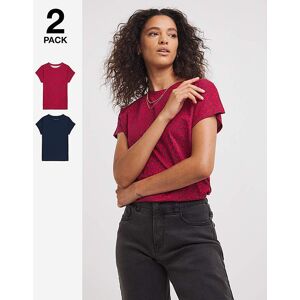 JD Williams|JDW Relaxed T-Shirt Pack Navy/Print 8 female