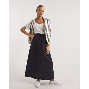 Capsule Navy Linen Mix Maxi Skirt Navy 10 Female