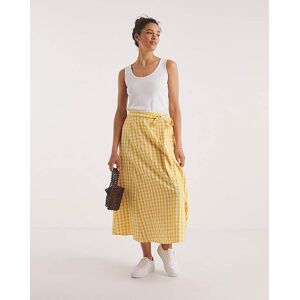 Joe Browns Gingham Midi Skirt Yellow Multi-Coloured 18