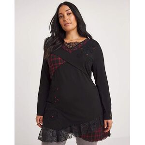 Joe Browns Black Rock Chick Check Tunic Black/Red 10 female