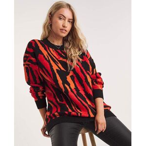 Joe Browns Red Black Oh So Bold Jumper Red Multicolour 16/18 Female