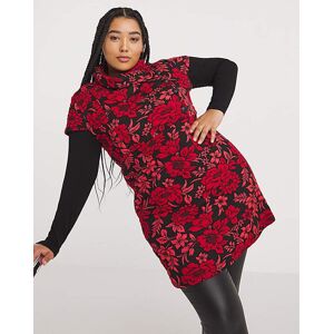 Joe Browns Red Floral Long Sleeve Tunic Red Multicolour 16 Female