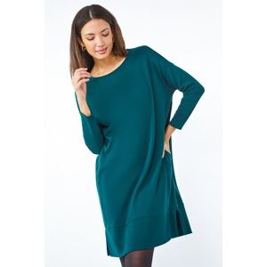 Roman Oversized Tunic Pocket Dress in Forest - Size 10 10 female