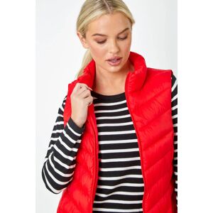 Roman Petite Petite Quilted Padded Gilet in Red 18 female