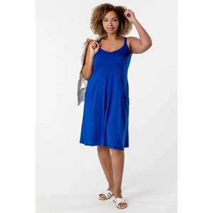 Roman Curve Roman Originals Curve Strappy Pocket Sun Dress in Royal Blue - Size 3032 3032 female