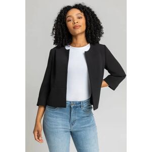 Roman Petite Petite Tailored Jacquard Jacket in Black 14 female