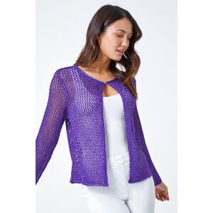 Roman Sequin Embellished Cardigan in Purple 18 female