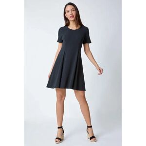 Roman Luxe Stretch Pannelled Dress in Black - Size 14 14 female