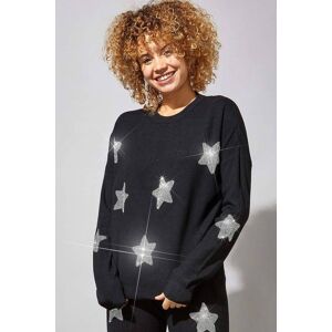 Roman Star Knit Lounge Jumper in Black L female