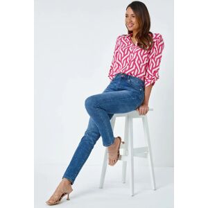 Roman Slim Leg Stretch Mom Jeans in Indigo 8 female