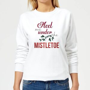 Candlelight Meet me mistletoe Women's Sweatshirt - White - L - White