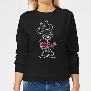 Original Hero Disney Mini Mouse Line Art Women's Sweatshirt - Black - XS