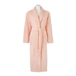 Savile Row Company Women's Dusky Pink Fleece Supersoft Dressing Gown 12 - Women