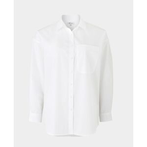 Savile Row Company Women'S White Cotton Poplin Oversized Shirt 14 - Women