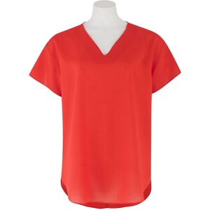 Savile Row Company Women's Orange Tencel Short Sleeve Blouse 10 - Women