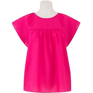 Savile Row Company Women's Pink Tencel Cap Sleeve Shirt 12 - Women