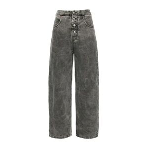 MM6 Maison Margiela , Grey Denim Jeans Crinkled Finish ,Gray female, Sizes: W28, W27, W29