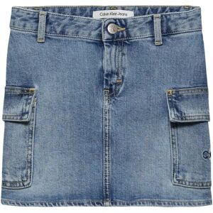 Calvin Klein , Cargo Denim Mini Skirt ,Blue unisex, Sizes: 12 Y, 8 Y, 10 Y