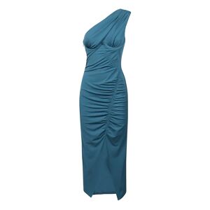 Self Portrait , Teal Ruched Midi Dress ,Blue female, Sizes: XS, S