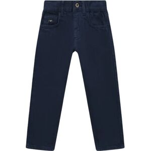 Armani , Cotton Gabardine Pants with 5 Pockets ,Blue unisex, Sizes: 16 Y, 14 Y, 10 Y