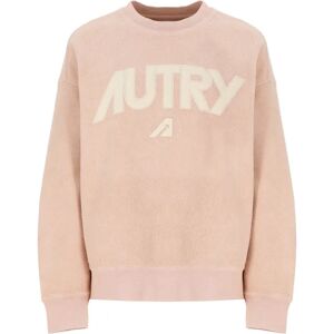 Autry , Pink Crew Neck Sweatshirt for Women ,Pink female, Sizes: M, S, XS