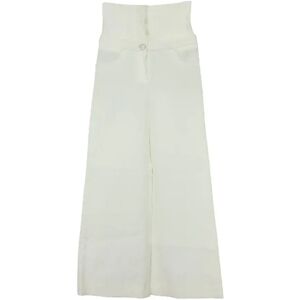 Chanel Vintage , Timeless White High Waist Trousers ,White female, Sizes: M