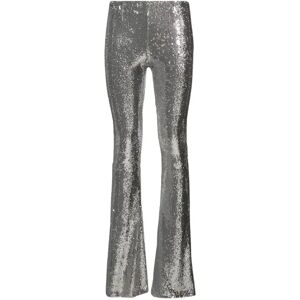 Philosophy di Lorenzo Serafini , Silver Sequin Wide Trousers for Women ,Gray female, Sizes: XS