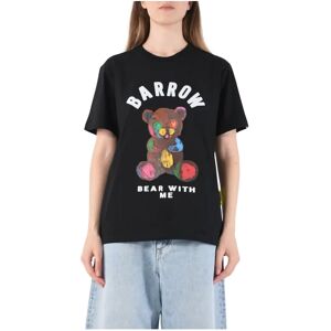 Barrow , Printed Cotton T-shirt ,Black female, Sizes: XS, M, S