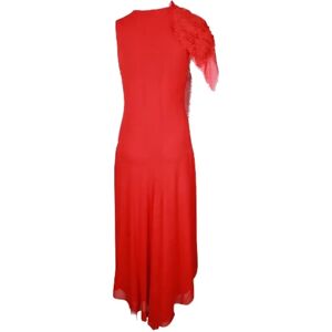 Yohji Yamamoto Pre-owned , Pre-owned Polyester dresses ,Red female, Sizes: S