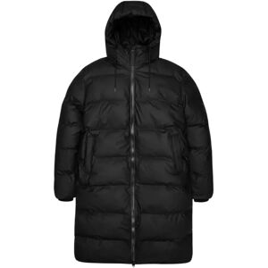 Rains , Long Puffer Jacket ,Black female, Sizes: XS