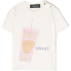 Versace , Medusa Cup T-shirt White/Multicolour ,White unisex, Sizes: 8 Y