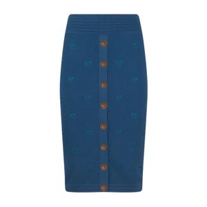 Pinko , Blue Jacquard Lovebirds Embroidery Dress ,Blue female, Sizes: XS