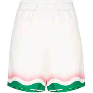 Casablanca , Wave-Print Ping Pong Shorts ,White female, Sizes: XS