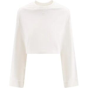 Courrèges , Womens Clothing Sweatshirts White Ss24 ,White female, Sizes: M, S