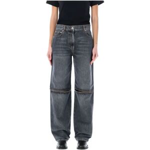 JW Anderson , Bootcut Jeans with Knee Cutouts ,Gray female, Sizes: XS, S, 2XS