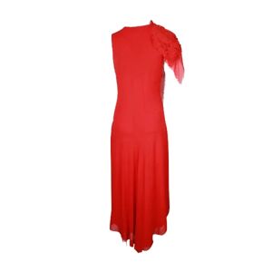 Yohji Yamamoto Pre-owned , Pre-owned Polyester dresses ,Red female, Sizes: S